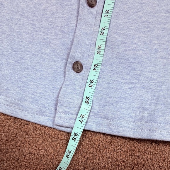 LL Bean Mens Washed Cotton Double Knit Chamois Shirt Long Sleeve Blue XL - Picture 8 of 9